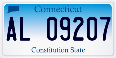 CT license plate AL09207