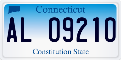 CT license plate AL09210