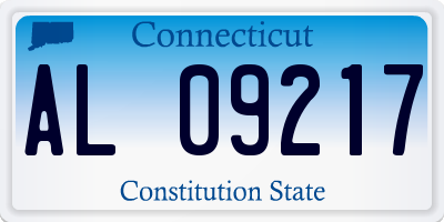 CT license plate AL09217