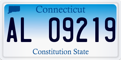 CT license plate AL09219