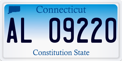 CT license plate AL09220