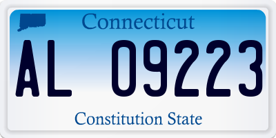 CT license plate AL09223