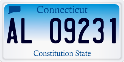CT license plate AL09231