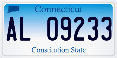 CT license plate AL09233