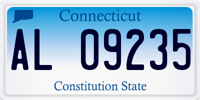 CT license plate AL09235