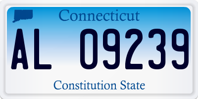 CT license plate AL09239