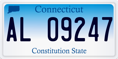 CT license plate AL09247