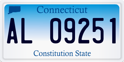 CT license plate AL09251