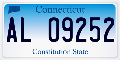 CT license plate AL09252