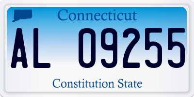 CT license plate AL09255