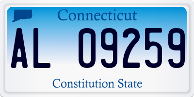 CT license plate AL09259