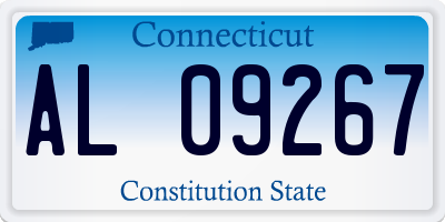 CT license plate AL09267