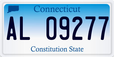 CT license plate AL09277