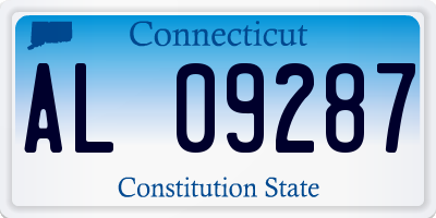 CT license plate AL09287