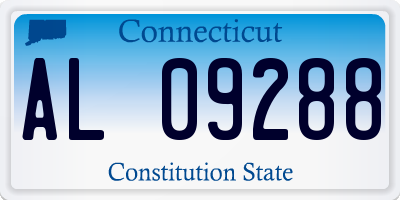 CT license plate AL09288