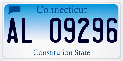 CT license plate AL09296