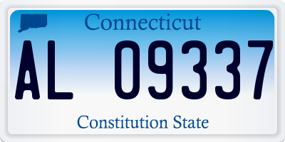 CT license plate AL09337