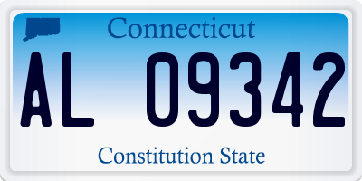 CT license plate AL09342