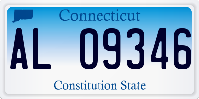 CT license plate AL09346