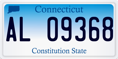 CT license plate AL09368