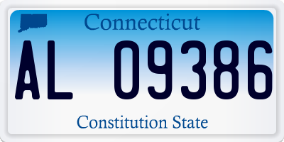 CT license plate AL09386