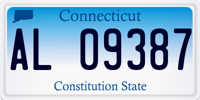 CT license plate AL09387
