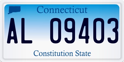CT license plate AL09403