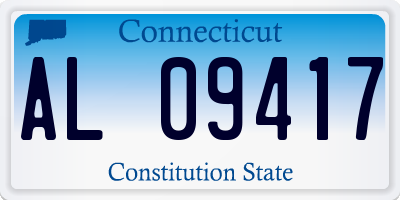 CT license plate AL09417