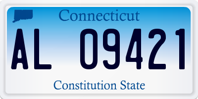 CT license plate AL09421