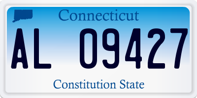 CT license plate AL09427