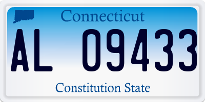 CT license plate AL09433