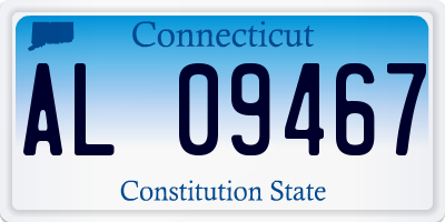 CT license plate AL09467