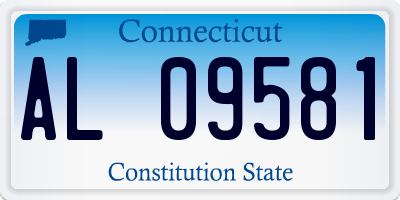 CT license plate AL09581