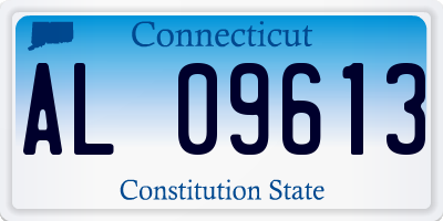 CT license plate AL09613