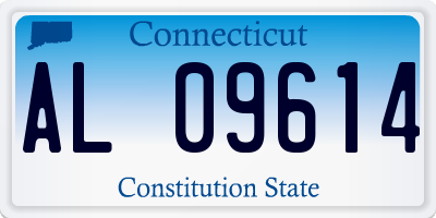 CT license plate AL09614
