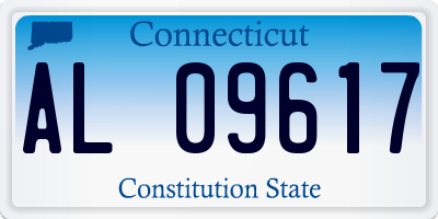 CT license plate AL09617