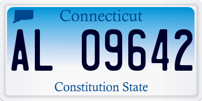 CT license plate AL09642