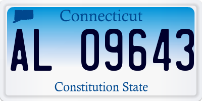 CT license plate AL09643