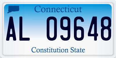 CT license plate AL09648
