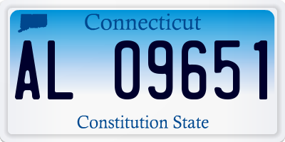 CT license plate AL09651