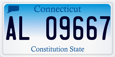 CT license plate AL09667