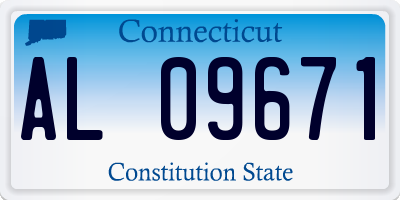 CT license plate AL09671