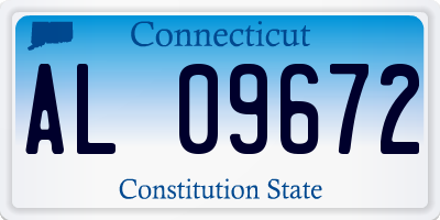 CT license plate AL09672