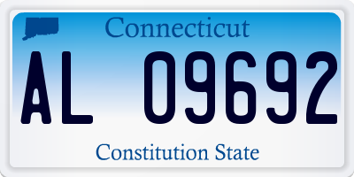 CT license plate AL09692