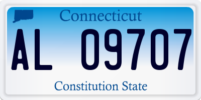 CT license plate AL09707