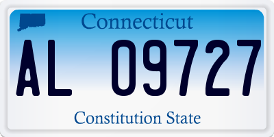 CT license plate AL09727