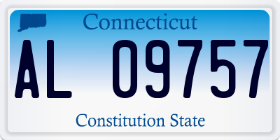 CT license plate AL09757