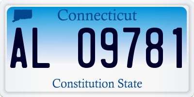 CT license plate AL09781