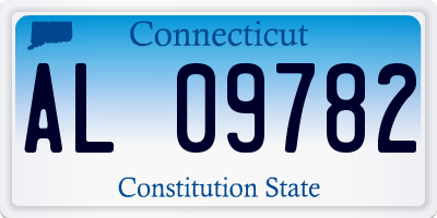 CT license plate AL09782