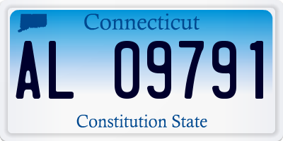 CT license plate AL09791